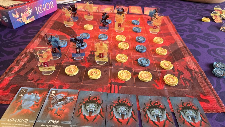 Ichor abstract strategy game on the table