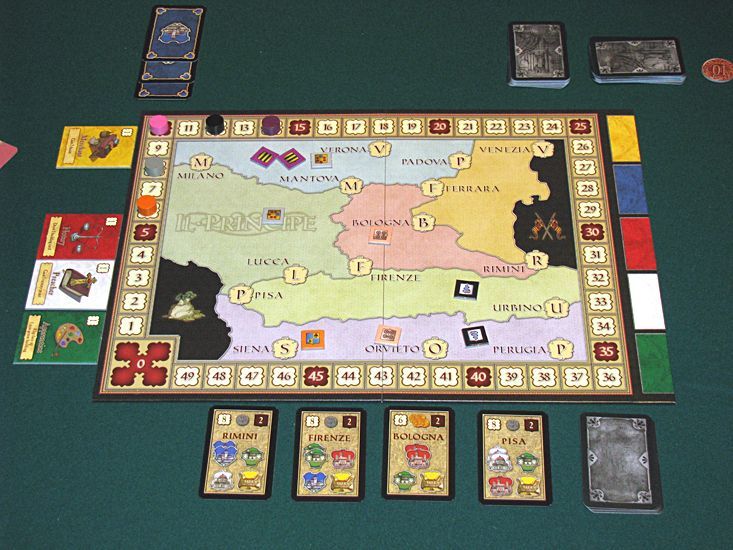 Il Principe five-player game in progress