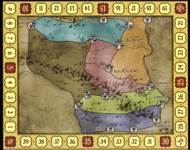 Il Principe board map close-up