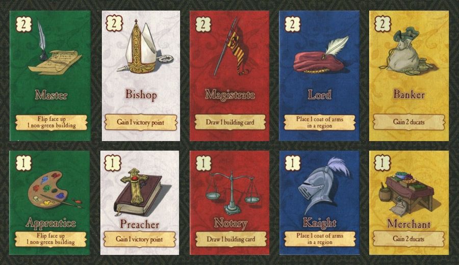Il Principe court role cards