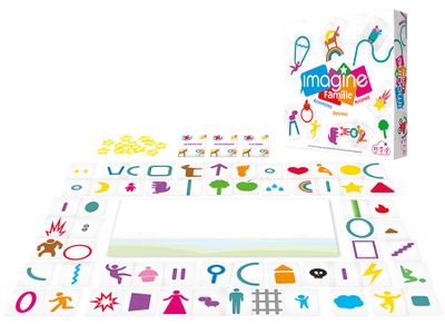 Imagine Famille transparent icon cards and box