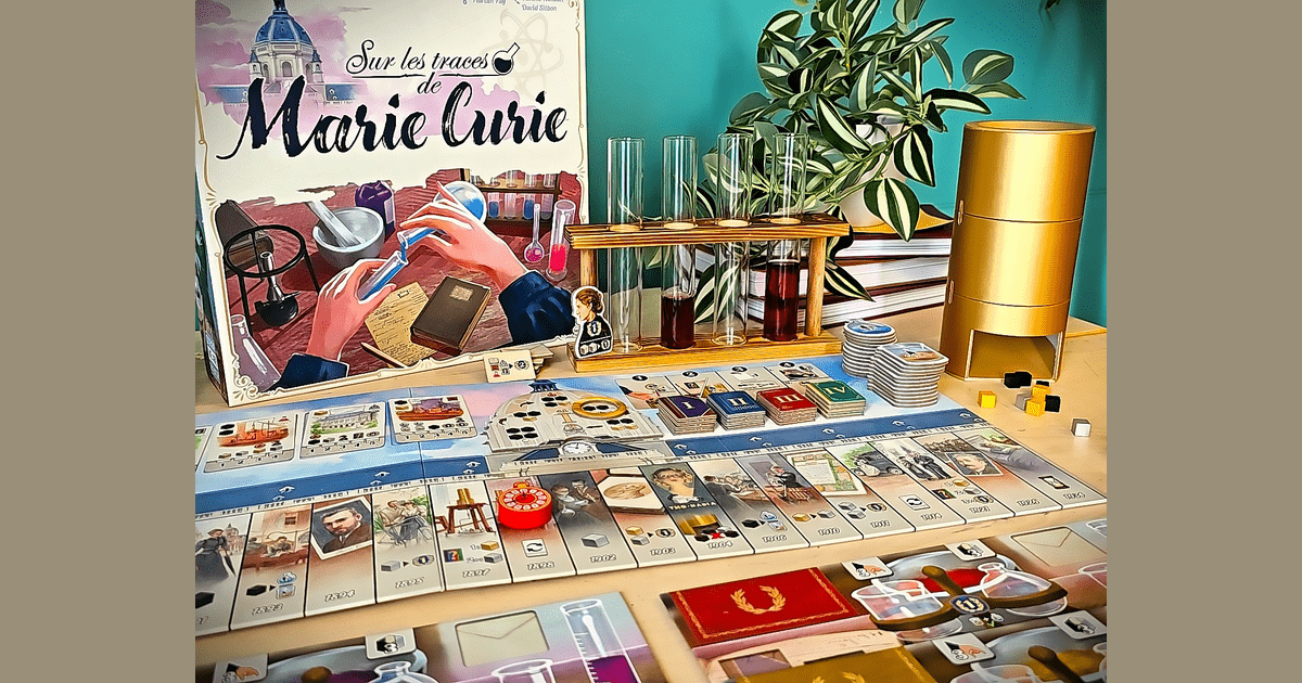 In the Footsteps of Marie Curie game in progress