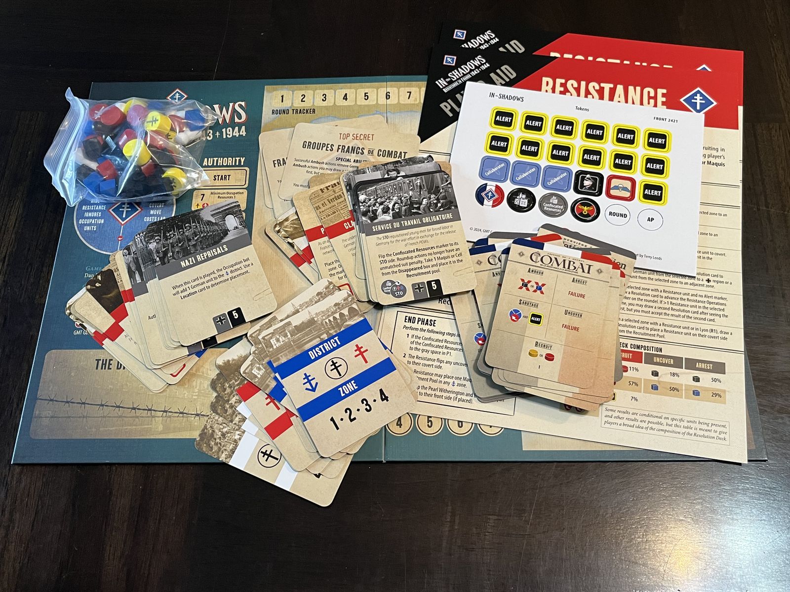 In the Shadows complete board game contents