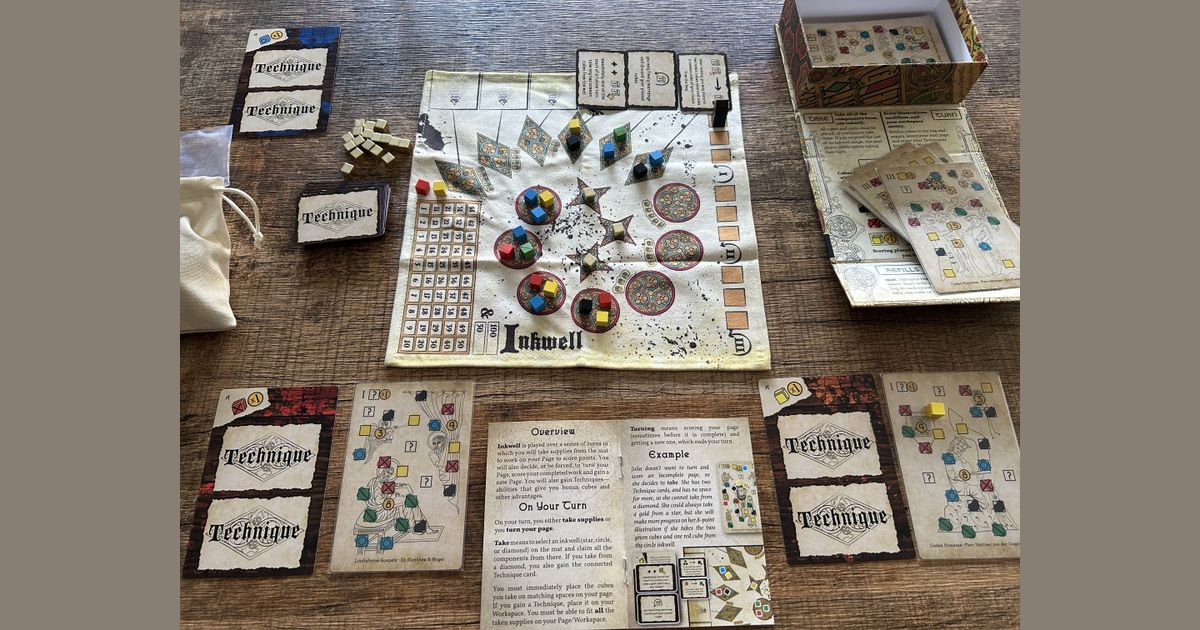 Inkwell game components