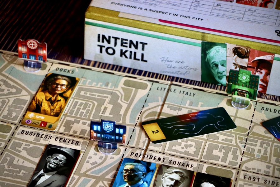 Intent to Kill cards tokens and player aids