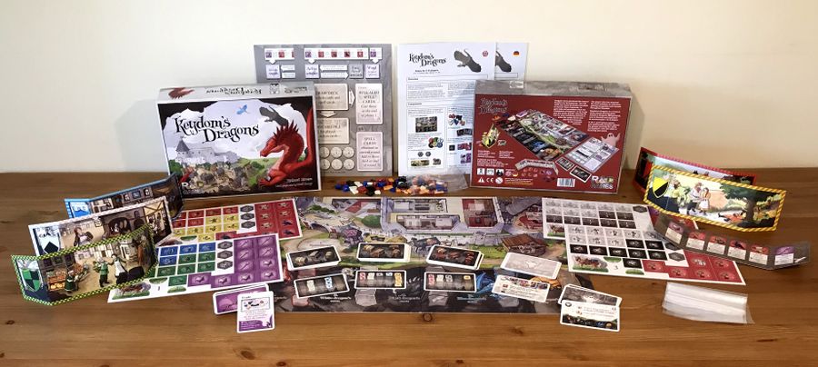 Keydom's Dragons box and components
