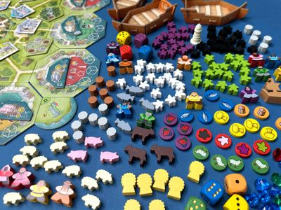 Keyside game boards dice boats and wooden components