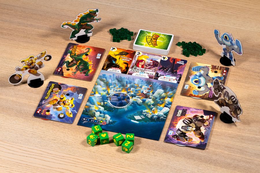 King of Tokyo Origins tabletop components