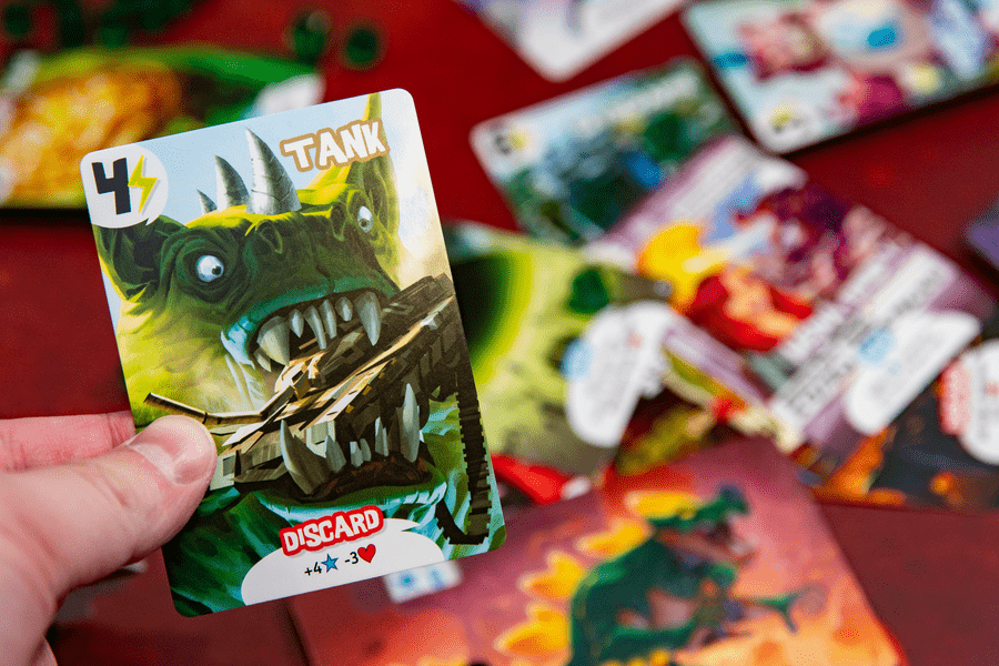 King of Tokyo Origins board game in play