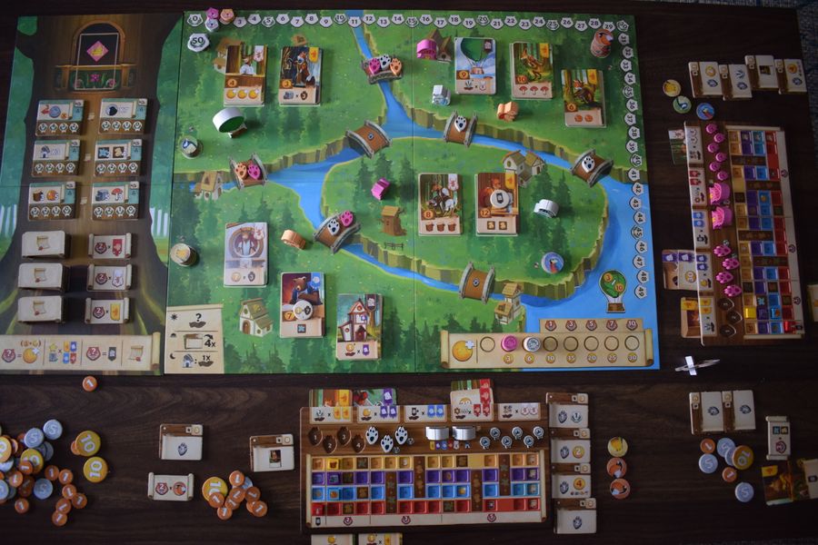 Kingdom Crossing three-player game in progress
