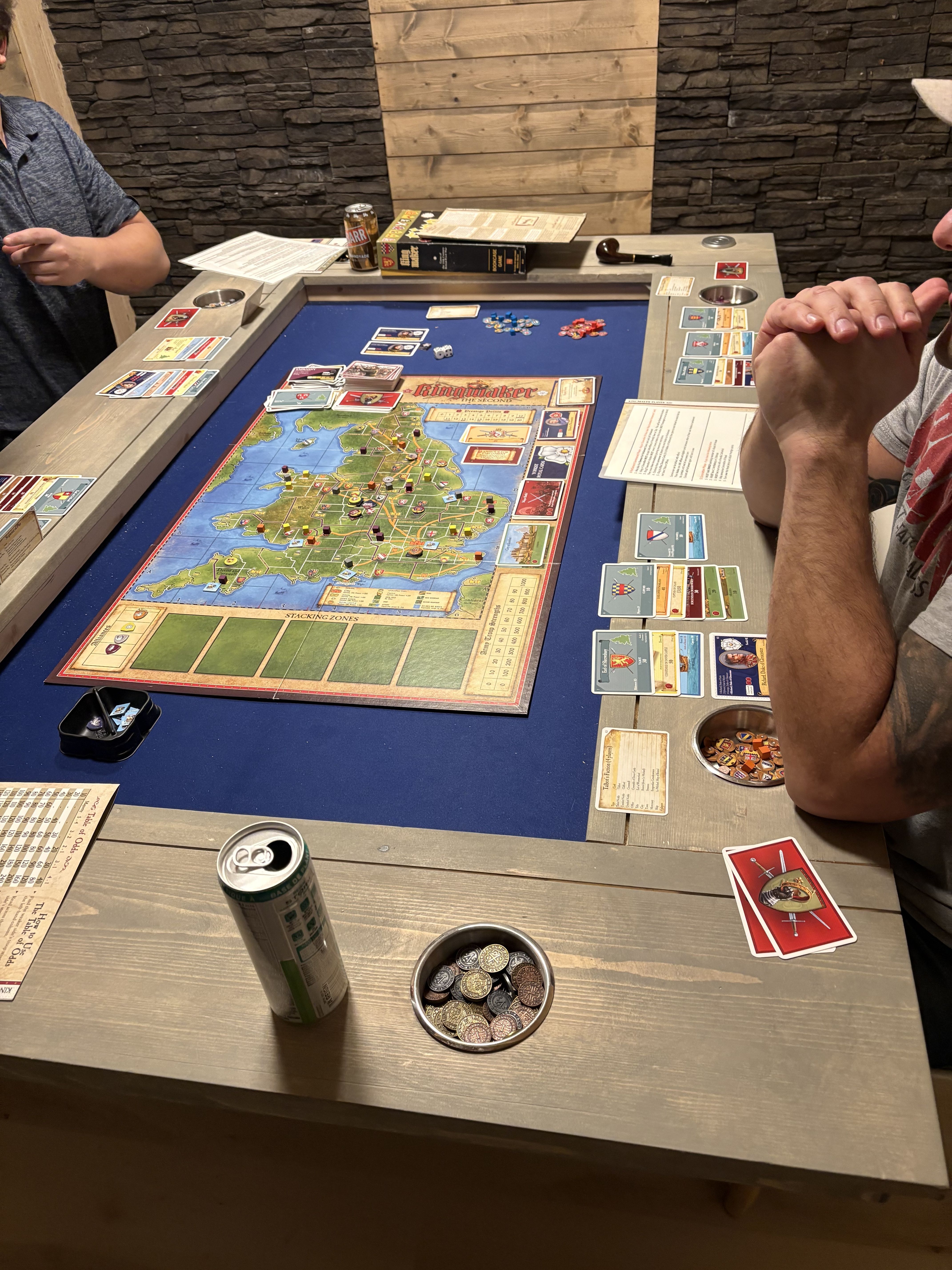 Four-player Kingmaker game on a table