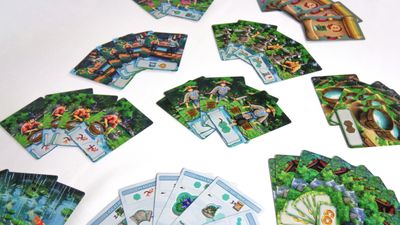 Koi board game action and objective cards