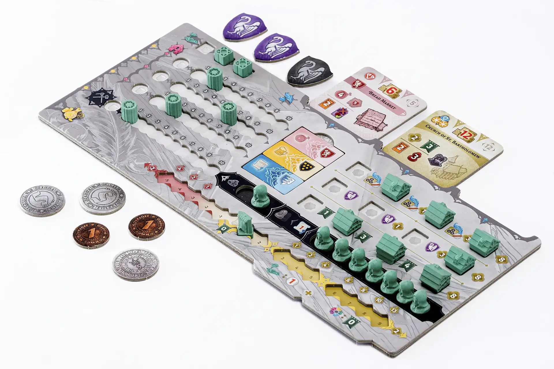 Kutna Hora city board with building tiles