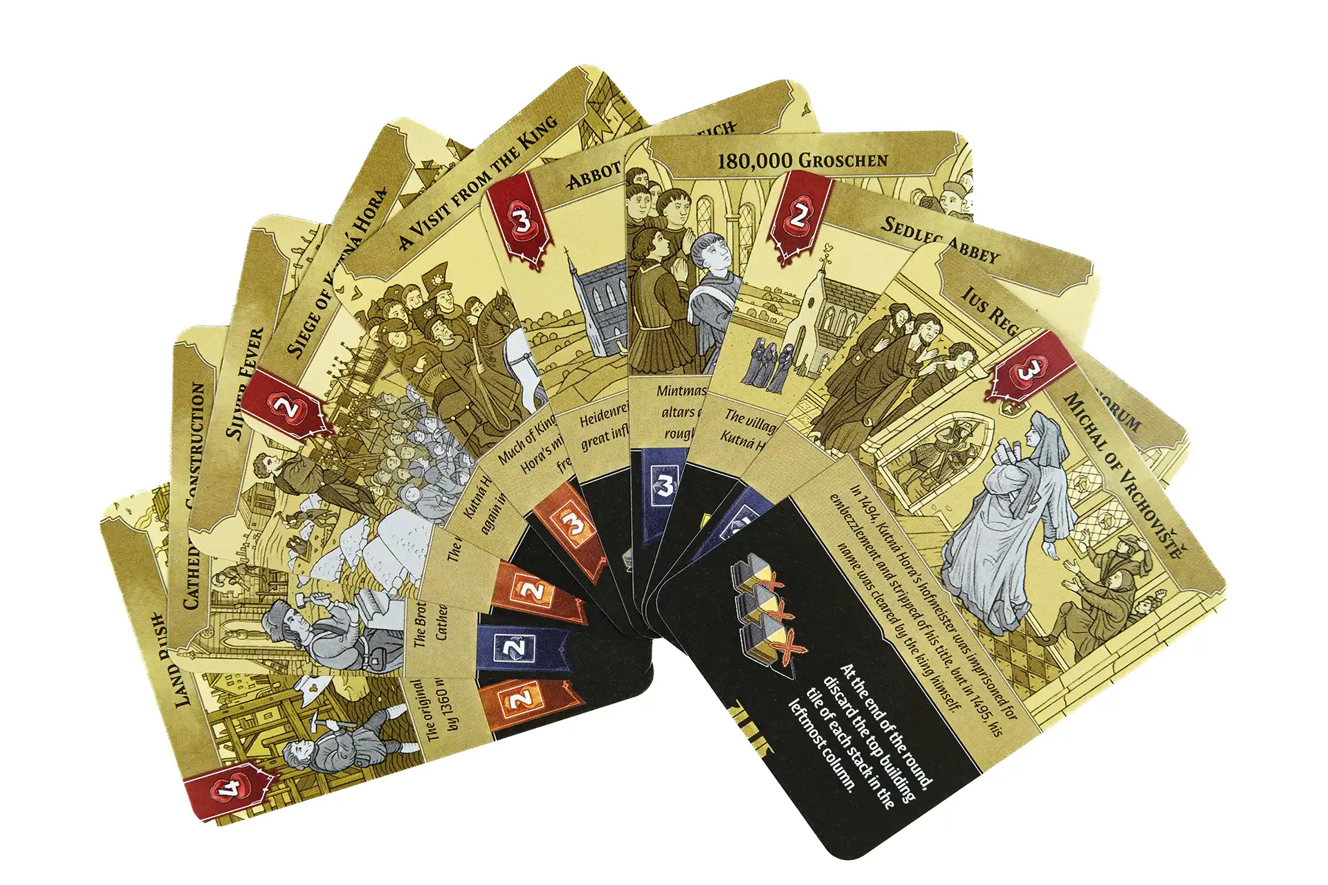 Kutna Hora player board and action cards
