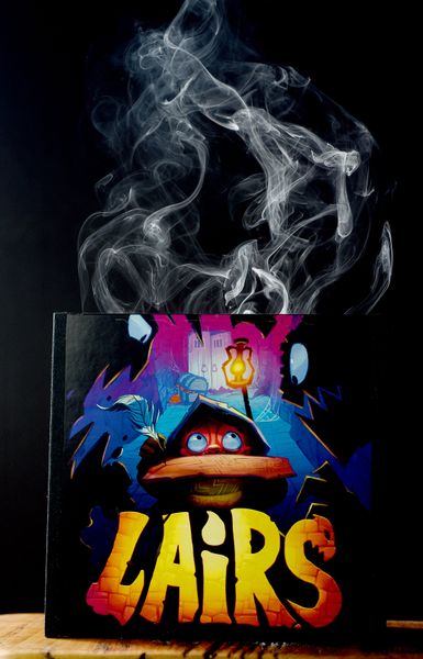Lairs two-player game arranged on a table