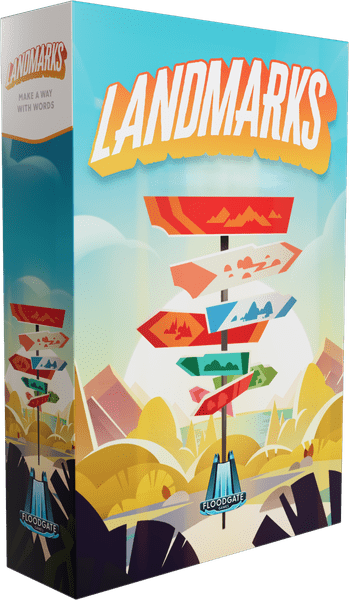 Landmarks official board game setup on island mat
