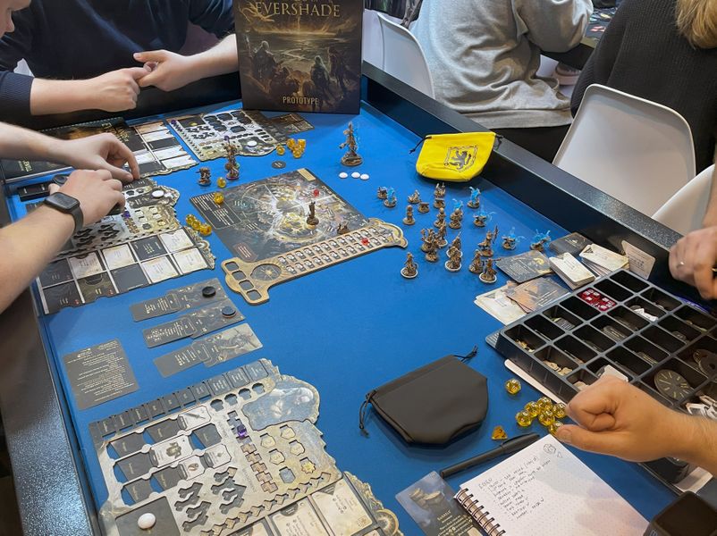Lands of Evershade convention table setup