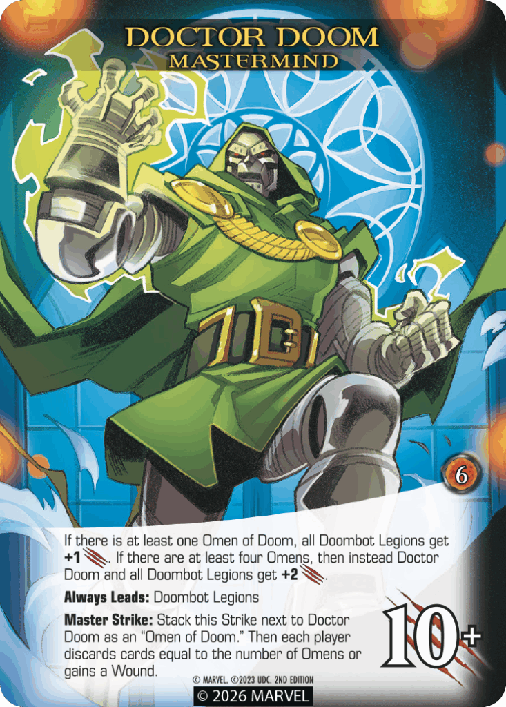 Legendary Marvel Second Edition hero card front