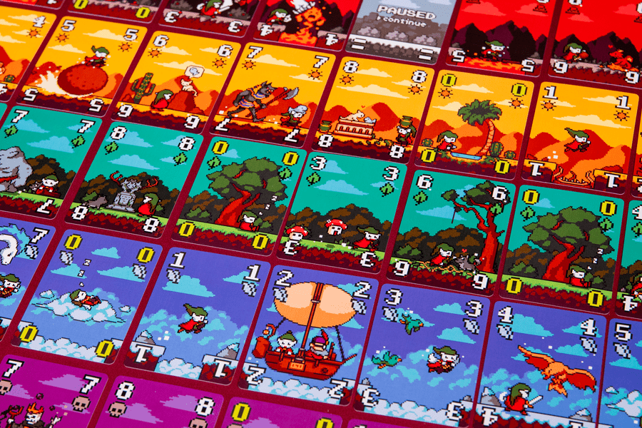 Level 10 cooperative card grid during play