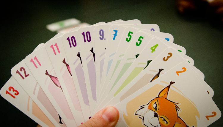 Colorful hand of numbered Linko cards