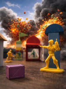 Little Soldiers improvised battlefield setup