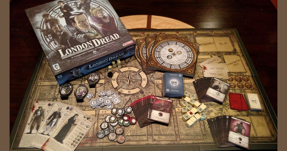 London Dread game components unboxed