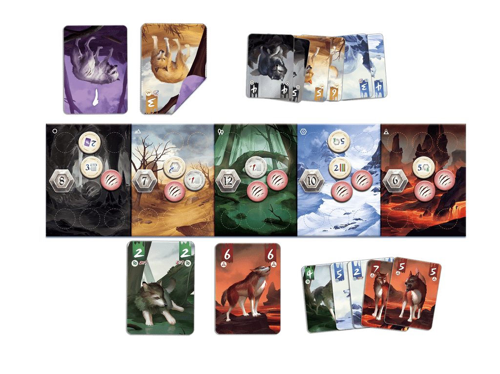 Lone Wolves cards territory boards and scar tokens