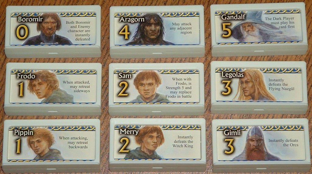 Fellowship character pieces from The Confrontation