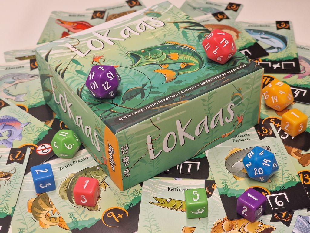Lure box displayed with complete game components