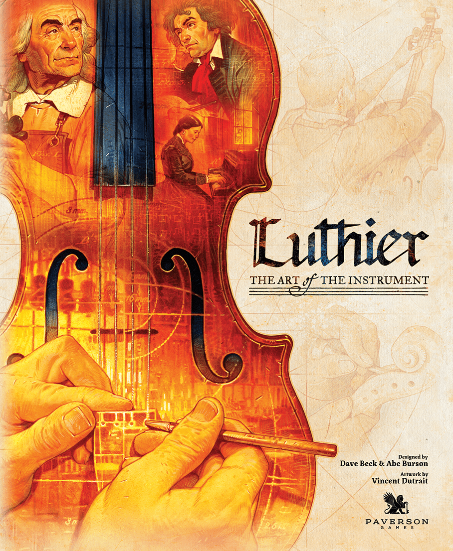 Luthier illustrated classical music cover art