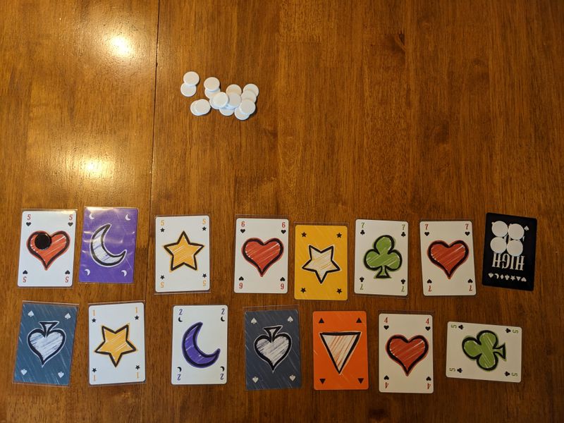 Magic Trick four-player table setup