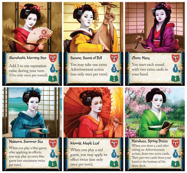 Mai-Star geisha character cards