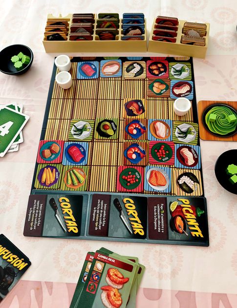 Maki Master game laid out on a table