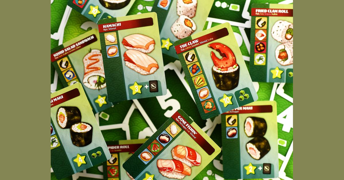 Recipe cards in Maki Master