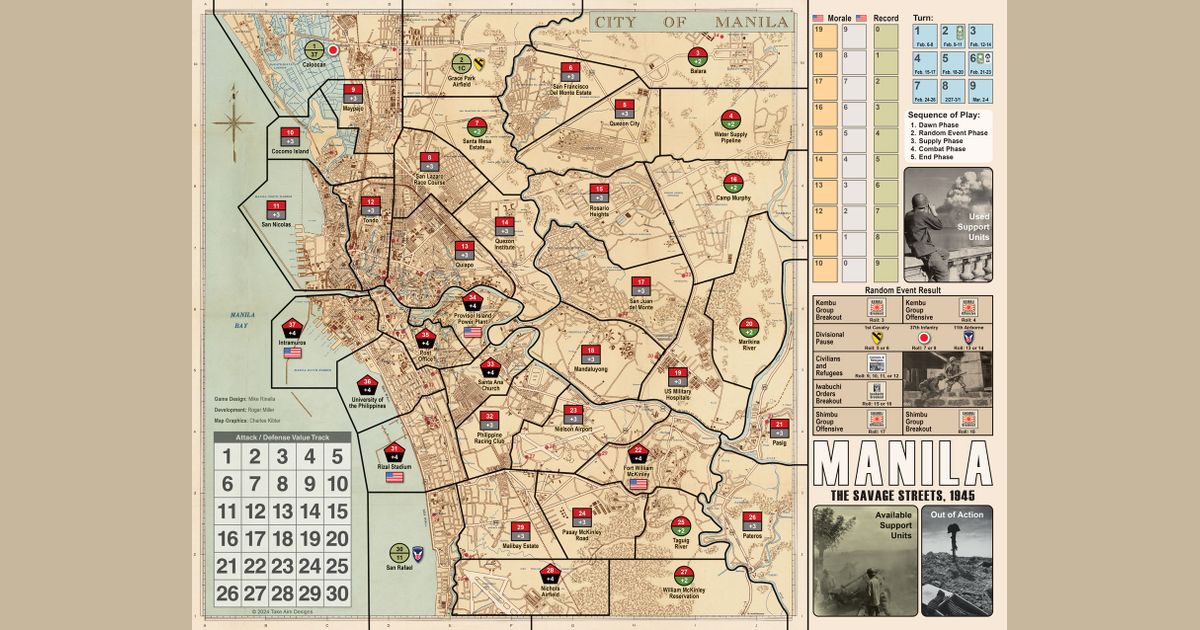 Manila The Savage Streets 1945 game map
