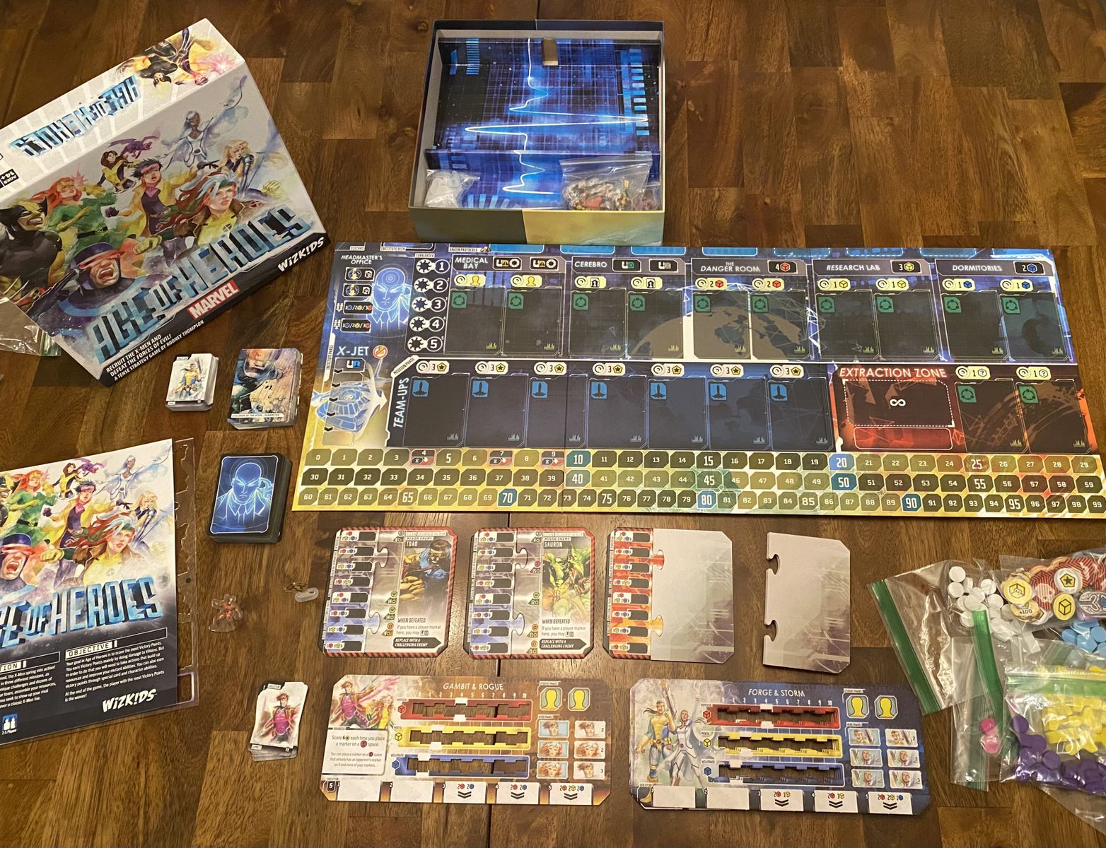 Marvel Age of Heroes game setup