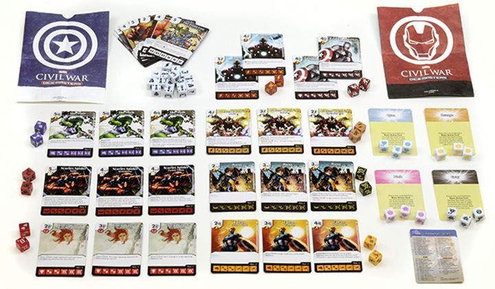 Marvel Dice Masters Civil War starter components