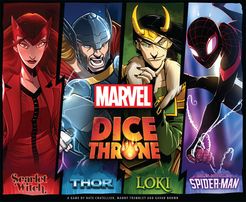 Marvel Dice Throne: Scarlet Witch V. Thor V. Loki V. Spider-man box art