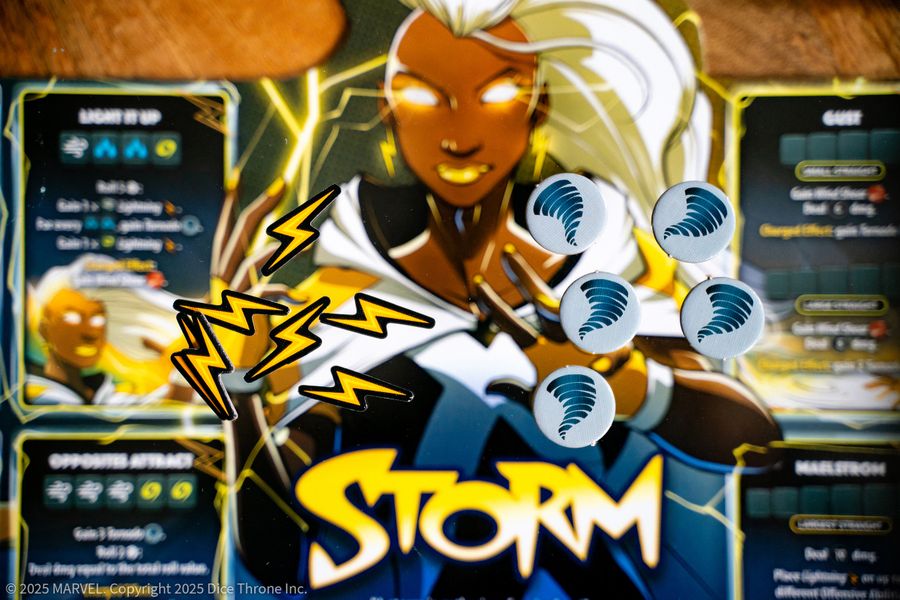 Storm Dice Throne status tokens
