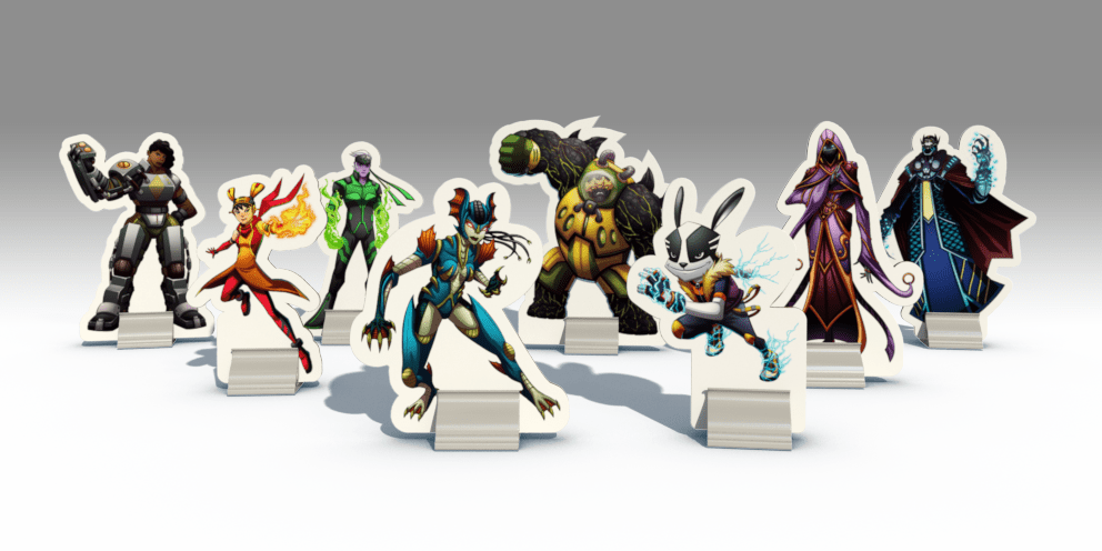 Masters of Mutanite character standees