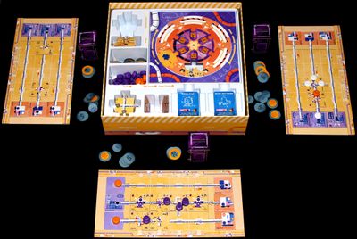 Mechanica game in progress on a table