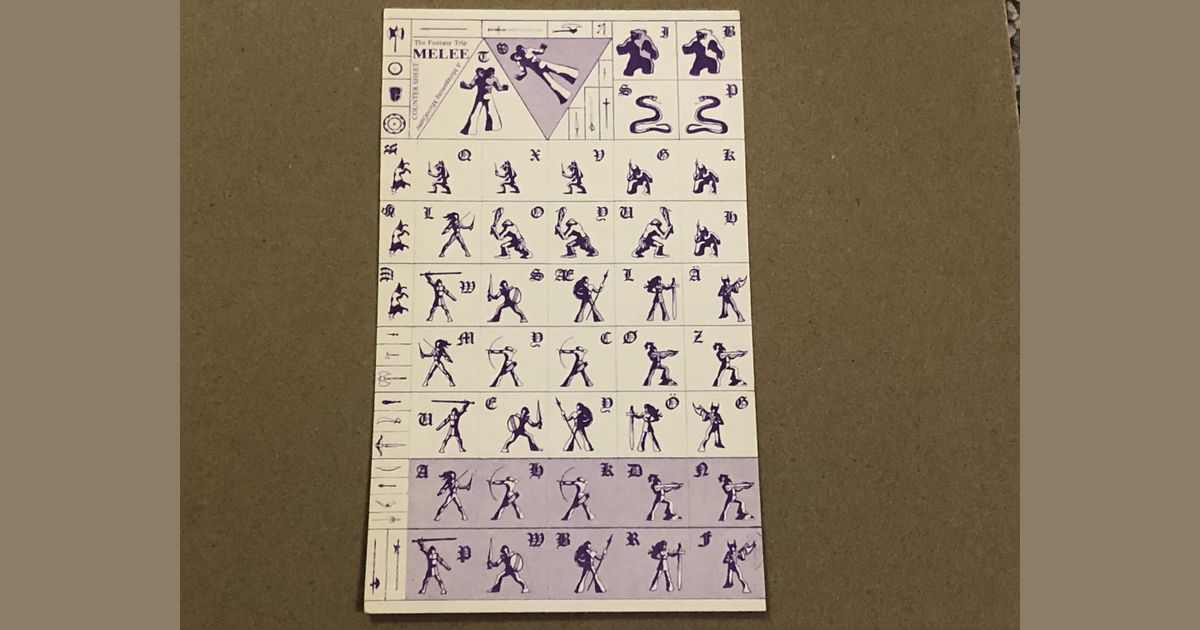 Original Melee fantasy fighter counter sheet