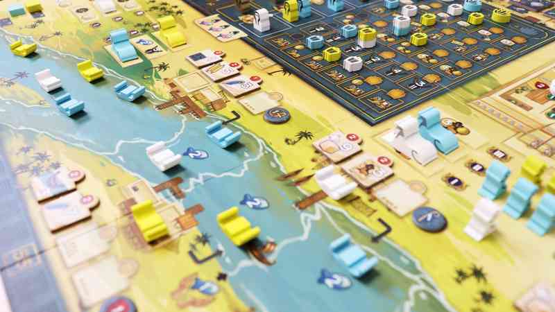 Men-Nefer board and components during play