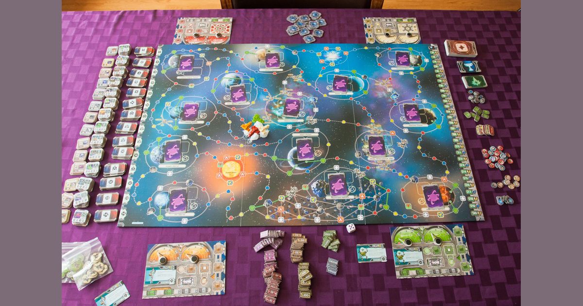 Merchant of Venus galactic board during play