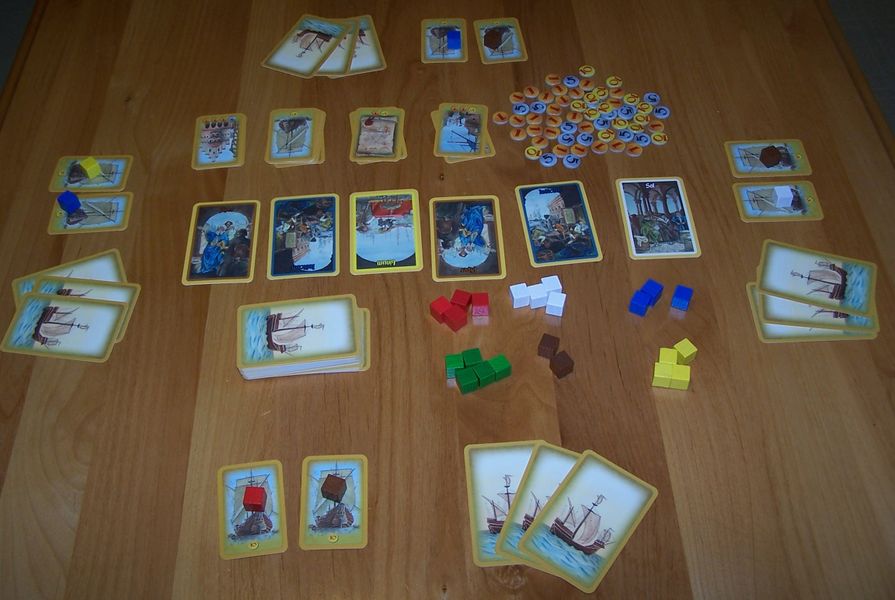 Merchants four-player table setup