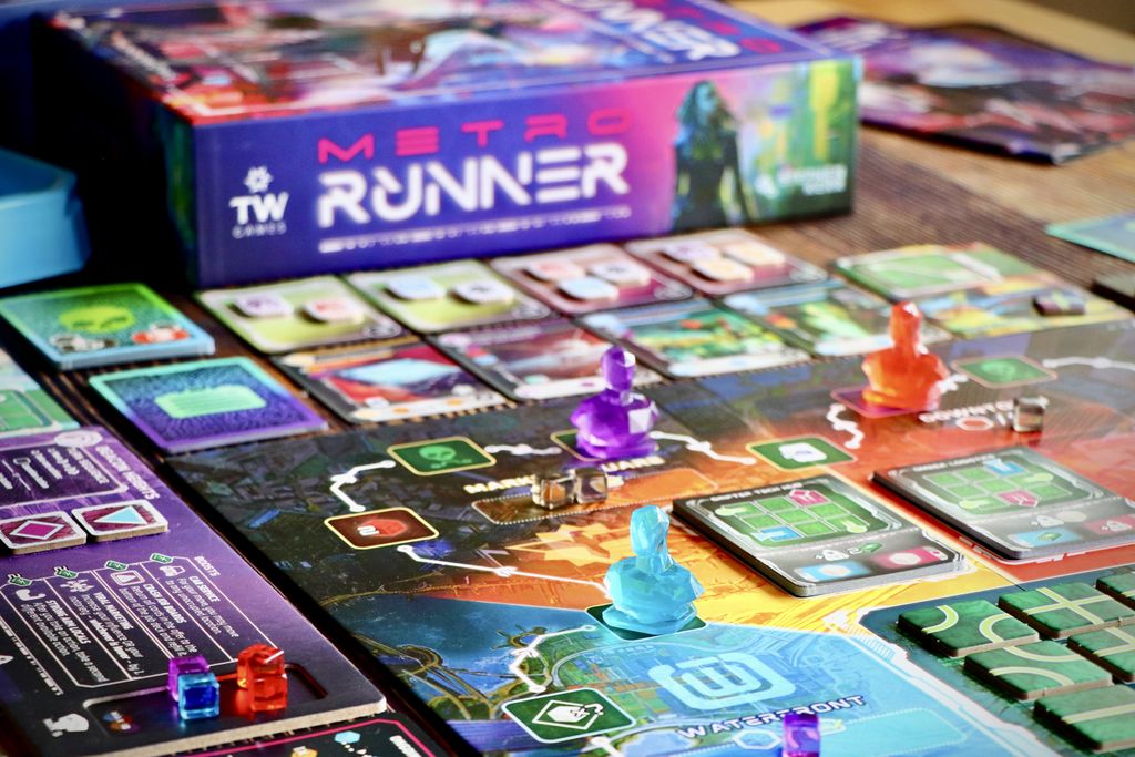 Metrorunner board game in play