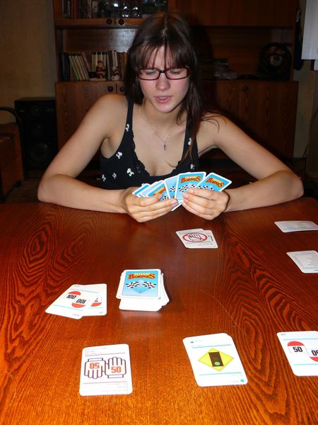 Mille Bornes game being played