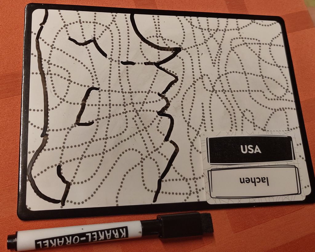 Completed Mind the Lines dry erase drawing