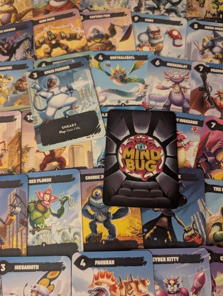 Mindbug King of Tokyo game in progress