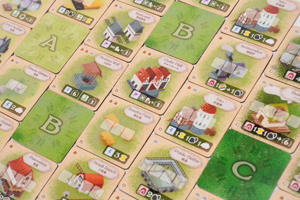 Minecart Town tiles and resource components